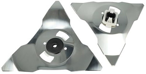 vhbw 2X Ersatz-Messer kompatibel mit Robomow RS625U (2017), RS625 PRO (2017-2020) Rasenmäher - Ersatzklinge Silber, Edelstahl