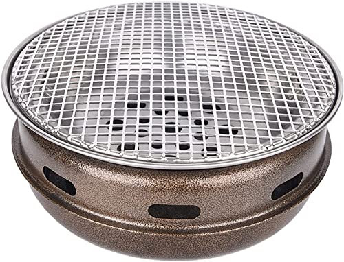 Barbecue Brazier Mini BBQ Grill | Barbecue Rond de Table Domestique | Poêle de Camping Portable | pour Yakiniku, Robata, Takoyaki et BBQ