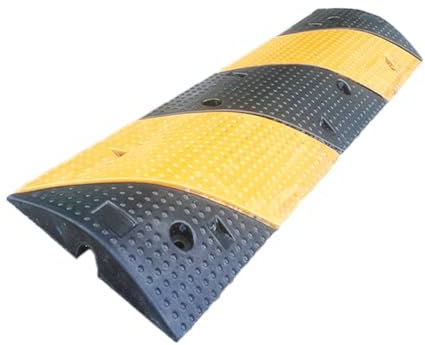 Kabelschutz, 1 Kanal, Verkehrsschlauch, Drahtabdeckung, Gummi, Schwarze Basis mit gelbem Deckel (99,4 Zoll), quadratischer Schutz for elektrische Kabel (Color : 1Channel, Size : 100x30x5cm/39x12x2in