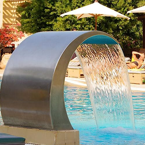 biniliubi Fontaine Exterieur Bassin Jardin Piscine Cascade Fontaines Exterieure d'eau Cascades Rectangulaire Doublure Bassins Flottante D'AgréMent ExtéRieures Fontaine Piscine Aciers Inoxydable