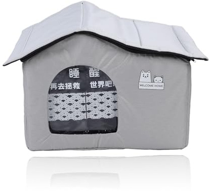 Dpofirs Medium Katzenhaus Im Freien Im Sommer Winter, Hundehütte Indoor, Gemütliche Hundehöhle & Katzenhöhle, Angenehme Hundehütte Indoor, Hundehaus für Drinnen, Hundehöhle für Hunde und Katze