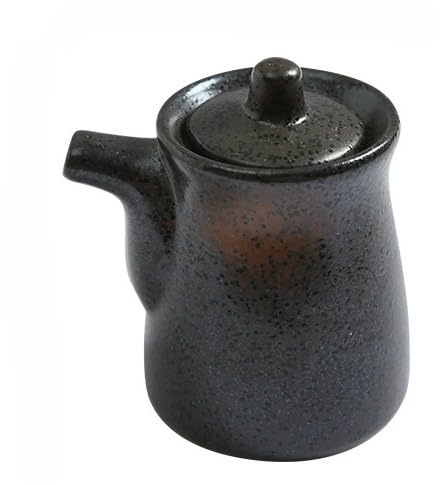 NANZU 1 Stück/Set mit 2 200-ml-Keramik-Ölspenderflaschen mit Deckel, Sojasauce-Gewürzbehälter, kein Tropf, Öl-Essig-Menage für die Küche, Olivenöl-Topf
