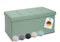 Blumtal Banc de Rangement + 2 Boîtes Supplémentaires 76x38x38 cm - Coffre Intérieur Turquoise