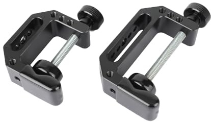 CAMVATE C Clamp with 1/4-20 & 3/8-16 Thread Hole for Photographic(Aluminum,Small+Large)