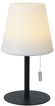 LED Tischlampe 10x20cm Metall - kabellos dimmbar - Akku Tischleuchte für Garten Balkon Terasse - Outdoor USB Lampe aufladbar - Gartenleuchte für Außen zum Stellen als Gartendeko Balkondeko - Warmweiß