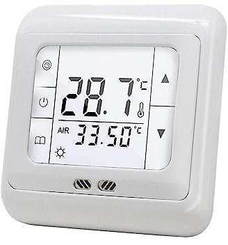 NGBFF Thermostat sans Fil, Thermostat Programmable écran LCD programmateur hebdomadaire Maison régulateur de température numérique Thermostat d'ambiance,pour la Maison