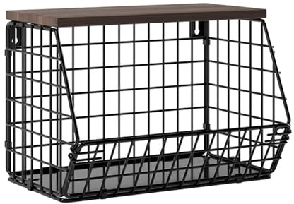 Cesta de frutas colgante, cesta de frutas para encimera de cocina, cesta de cocina para mostrador, cesta de frutas montada en la pared para organizador de aperitivos, organizador de rodamientos de