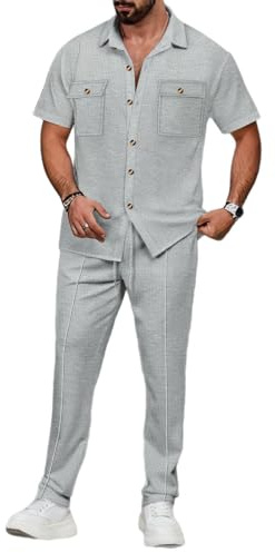 Veriliss Men's Tracksuits Outfits Set 2 Piece Shorts Sleeve Jogging Suits Warm Up Sweatsuits Sweat Track Suits Sets