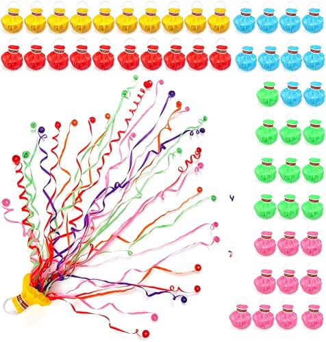 Hand Throw Streamer, 50Pcs Multi Color Hand Toss Streamers, Colourful Hand Throw Confetti Streamers Paper, No Mess Confetti Magic Paper Cracker for Birthday Weddings Christmas Party