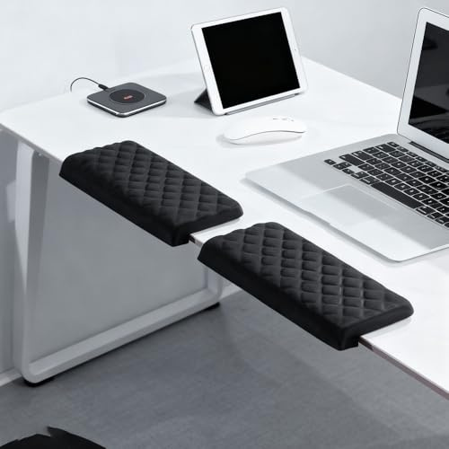 Dhqkqg L-Förmige Handballenauflage Tastatur, 2 Stück Handgelenkauflage, Memory Foam Handauflage, Ergonomische Armauflage, Wrist Rest zur Stresslinderung, für Tisch Oder Schreibtisch Kante