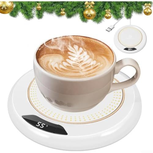 Kaffeewärmer Elektrisch, Tassenwärmer Getränkewärmer mit 3 Temperaturstufen, 8-Stunden-Timer und automatischer Abschaltung für den Schreibtisch für Kaffeeliebhaber