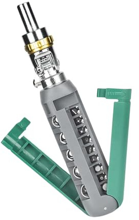 Destornillador de trinquete en ángulo ajustable 14 en 1, herramienta con agarre ergonómico para espacios reducidos, herramienta profesional de destornillador de mango ergonómico