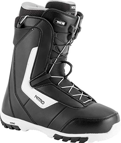 Nitro Snowboards Herren Sentinel TLS '19 Leichter Snowboardschuh Snowboardboot mit Schnellschnürsystem Einsteiger Allround Freestyle Freeride Softboot Günstig Warm Boots, Black, 28.5