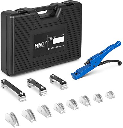 MSW Cintreuse À Tube Manuelle Multicouche Cintreuse Tuyau Coudeuse Arbalète De Cintrage MSW-TBHY-02N (Angle Max 90°, Pour Tubes Cuivre et PER Ø 10-22 mm, Mallette de transport, Aluminium)