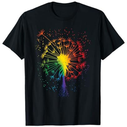 Regenbogen Pusteblume Löwenzahn Garten Blumen Breathe Flower T-Shirt