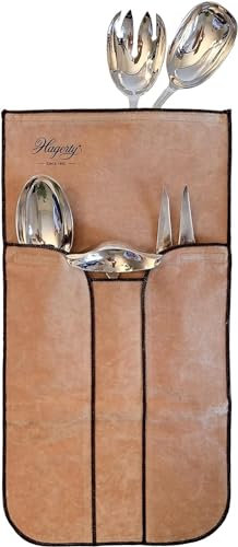 Hagerty Silver Guard Holloware Bag Tasche für Silber und Versilbertes 22 x 42 cm I Praktische Silber-Aufbewahrung Tasche mit Anlaufschutz I Imprägnierte Samt Schutzhülle für 5 Stück Service