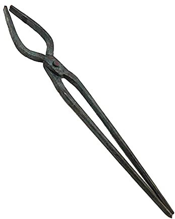 Tenaza de forja Pinzas de herrero Nariz redonda Pinzas planas 36cm 360g Tenaza de forja Forja del yunque del herrero del ingeniero