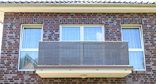Smart Deko 90x900cm, Anthrazit PE Balkonsichtschutz, Balkonverkleidung, Windschutz, Sichtschutz und UV-Schutz für Balkon, Gartenanlagen, Camping und Freizeit (90x900cm, Anthrazit)
