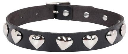 JJDreams Choker Gothic Stern Halsband Damen Schmetterling Choker Leder Schwarz Emo Schmuck