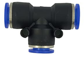 Raccordo ad innesto rapido tubo/tubo a T diametro 10mm - Conf.15 pezzi