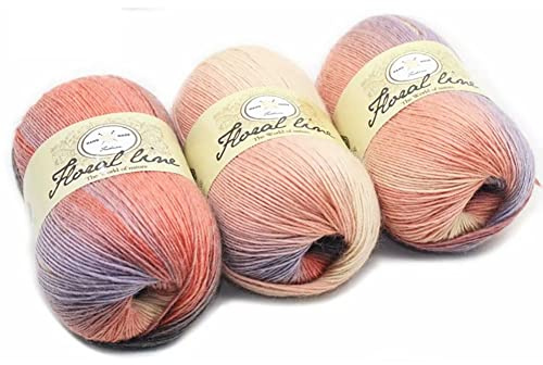 4M Filato per Uncinetto Cotone Filato per Lavoro a Maglia Gomitolo di Lana Filato Grosso Cotone Morbido per Uncinetto Gomitoli Lana per Ferri per Lavorare a Maglia e all'Uncinetto