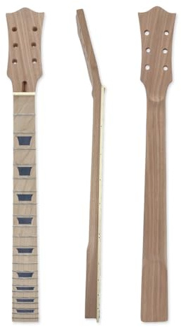 Yinfente Gitarrenhals, 56 cm Bund, 62,9 cm, Ahorn-Griffbrett, angeschraubt, Mahagoniholz, Hals, DIY-Gitarrenhälse