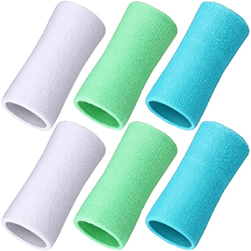 6 Inch Wristbands Sport Long Wrist Bands Sweatband Elastic Athletic Wrist Bands Bracelets for Gymnastics Tennis Outdoor Activity