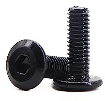 binifiMux 20pcs M6 x 15mm Black Rivet Countersunk Socket Cap Allen Bolts Rivet Screws Furniture Connecting 304 Stainless Steel