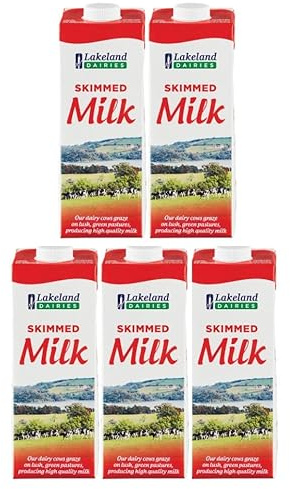 5 x 1L Dairies UHT Skimmed Milk Long Lasting