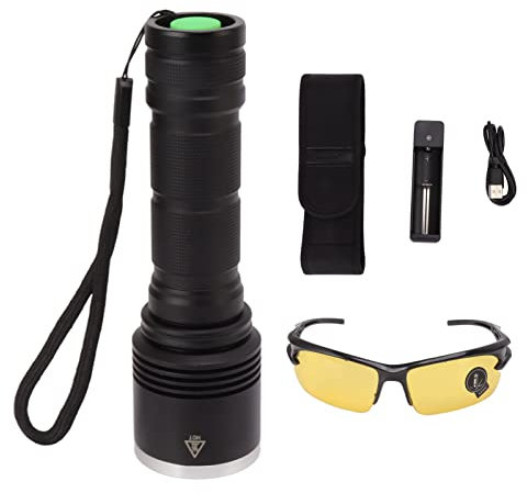 ViaGasaFamido Schwarzlicht-Urindetektor für Haustiere, Taschenlampe, Schwarzlicht, 365 Nm, Aluminiumlegierung, USB, Wiederaufladbar, Schwarzlicht-Taschenlampe, Haustier,