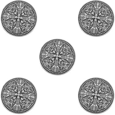 Nordische Mittelalterliche Wikinger-Brosche mit Schild-Symbol, oval, keltischer Schal, Pullover Pin 1, Stil 2, Style 5, Kunststoff