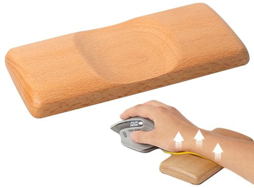 Handgelenkauflage, 16 x 8 x 2 cm, , ergonomische Handballenauflage, Handgelenkstütze, Maus-Handgelenkauflage, Tastatur-Handgelenkauflage für Computer, Tastatur, Maus