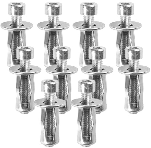 10 Stück M6*25 Blütenblattmuttern, Expansionsschraube Petal Nuts Hohlraumdübeln mit Schrauben Satz, Metallbefestigungen Hohlwände Gipskarton Befestigungen