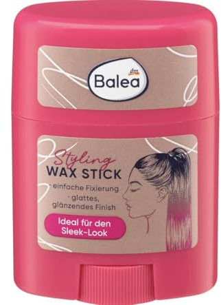 Balea Haar Wax Stick Haarstyling-Stick, 25 g Styling schnelle Fixierung auch Babyhaar geeignet Mangobutter und Avocadoöl