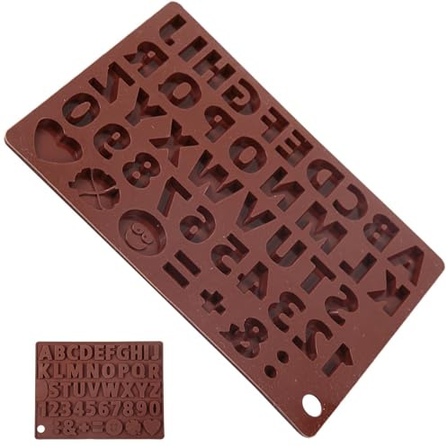 Molde de Silicona con Letras,Moldes para Chocolate Letras de Silicona,Moldes para pasteles Molde de chocolate fondant - Herramientas para hornear, moldes para galletas con letras y números, molde para