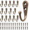 15 ganchos clásicos de metal, ganchos de pared con diseño de hierro fundido antiguo, ganchos de bronce para abrigos con tornillos, percheros vintage para ropa, mini ganchos para sombreros, ganchos