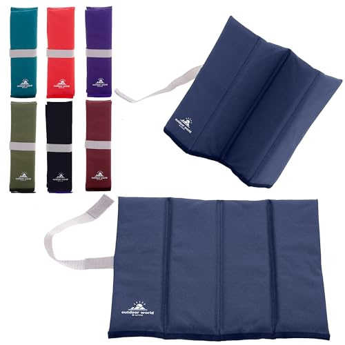 Outdoor World Folding Sit Mat – Lightweight Waterproof Foam Seat Pad for Camping, Hiking, Festivals & Picnics – Compact Foldable Cushion for Outdoor, Stadiums & Garden Use