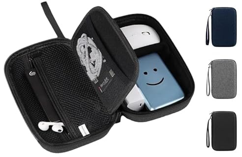 Organizador Cables Viaje - Estuche para Cables y Cargadores, Tech Pouch Impermeable con Compartimentos Ajustables para Cargadores, Power Banks, Cable USB, Accesorios Tecnológicos