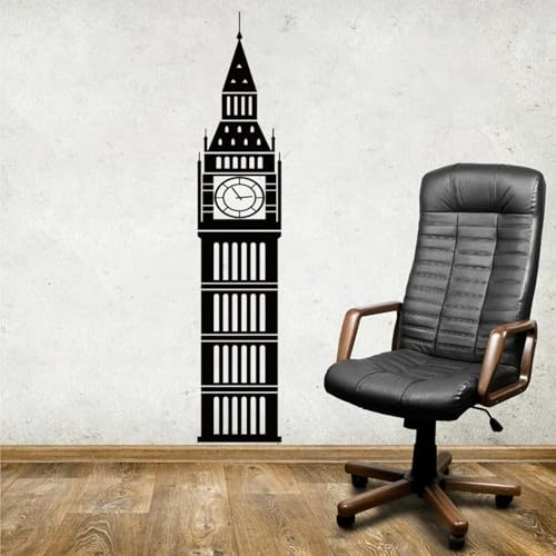 MIAOKEJIA Adesivo da parete con torre dell'orologio Big Ben di Londra, camera da letto, cameretta dei bambini, punto di riferimento turistico del Regno Unito, adesivo da parete con torre d