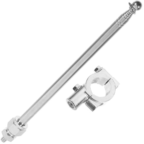 Angoily Mástil de bandera de motocicleta mástil ajustable 47 pulgadas Retráctil Motocicleta Banderas Soportes para Portaequipajes Bicicleta de Montaña Road Bicicleta Offroad Accesorios