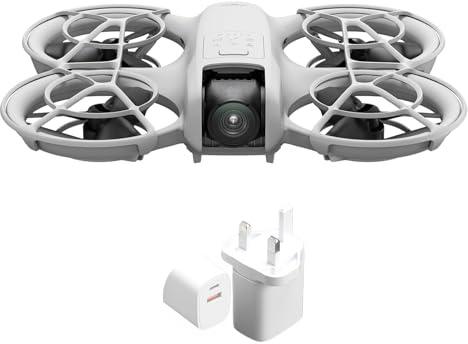 DJI Neo, Mini Drone with 4K UHD Camera for Adults bundle 01, 135g Self Flying Drone, Palm Takeoff, Subject Tracking, QuickShots, Stabilized Video, Built-In Propeller Guard (Controller-Free)