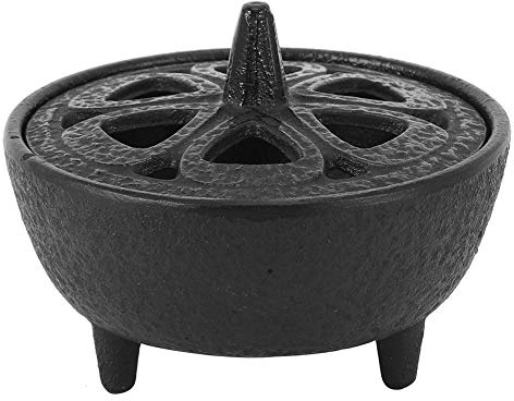 Nikou Bruciatore di incenso a forma di loto in ghisa, fiori di loto per bacchette, ciotola di incenso vintage per decorazione domestica, bagno, camera da letto