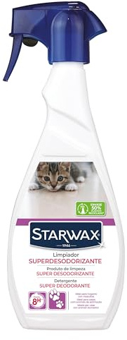 STARWAX Detergente Deodorante Animali, Spray, 500ml | Pronto all'uso, pulisce e deodora, copre gli odori forti (urina, escrementi) fino a 8 ore