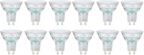 Amazon Basics Professioneller LED-Strahler GU10, 3,7 W (entspricht 35W), Warmweiß, Dimmbar (6 Stück) (Packung mit 2)