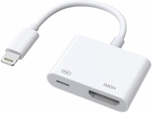 [Apple MFi Certified] Apple Lightning to HDMI Adapter for iPhone to TV, 1080P Digital AV Adapter Sync Screen Connector Cable Compatible for iPhone 14 13 12 11 XS XR X 8 iPad to HDTV Projector Monitor