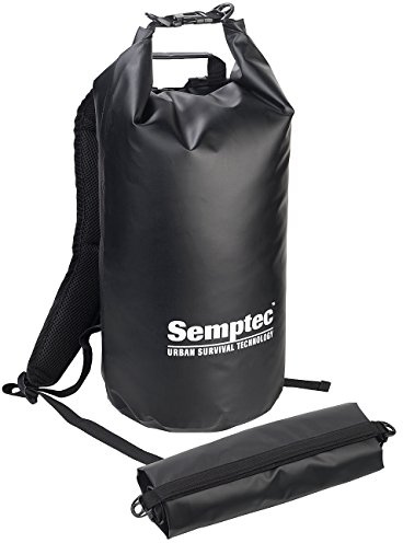 Semptec Urban Survival Technology Rucksack zum Einrollen: Wasserdichter Trekking-Rucksack aus LKW-Plane, 20 Liter, schwarz, IPX6 (Sack, Packsack, Beutel)