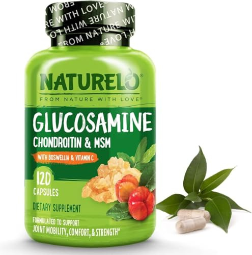 NATURELO Glucosamine Complex with Chondroitin & MSM | 120 Capsules