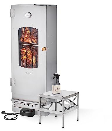 KAISER COMPANY Set '100' Hochwertiger Elektrischer Räucherofen/Räucherschrank aus Edelstah mit Heiß- und Kaltrauchgenerator, Tragbarem Edelstahl Basis und Reinigerl I2000WI mit Zubehör I NICHTROSTEND