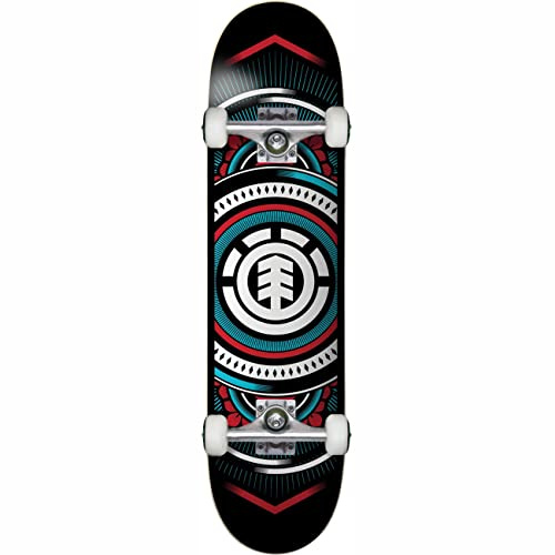Element Hatched Red Blue Skateboard Complete Set Skateboard