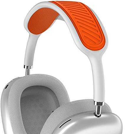 TOLUOHU Headband Cushion for Apple AirPods Max, Washable Soft Silicone Dustproof Airpods Max Headphones Accessories Compatible with Knit-mesh Canopy(Orange)